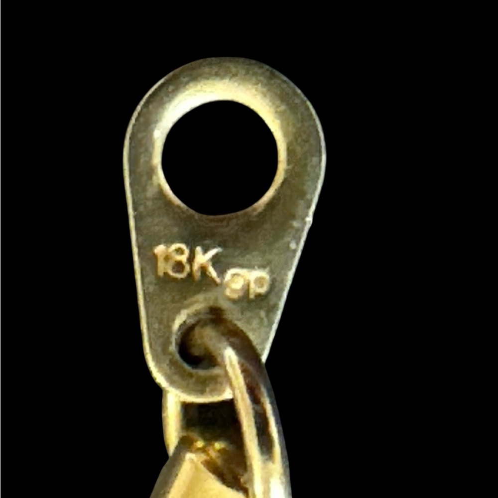 Micro Diamond Ankh Gold Necklace Pendant & Gold Rope Chain - Picture 6 of 6